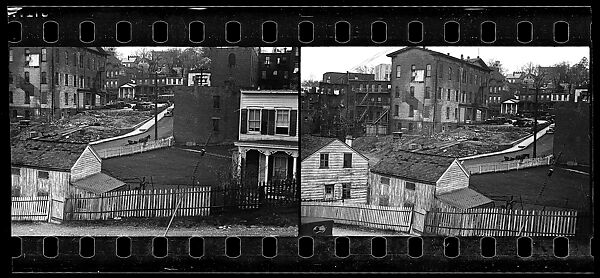 [Two 35mm Film Frames: Houses on Sloping Street, Ossining, New York], Walker Evans (American, St. Louis, Missouri 1903–1975 New Haven, Connecticut), Film negative