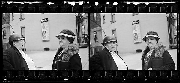 [Two 35mm Film Frames: Two Women in Conversation on Street, Ossining, New York], Walker Evans (American, St. Louis, Missouri 1903–1975 New Haven, Connecticut), Film negative