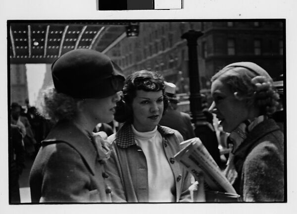[Two 35mm Film Frames: Three Women in Conversation on Street, New York City?], Walker Evans (American, St. Louis, Missouri 1903–1975 New Haven, Connecticut), Film negative 