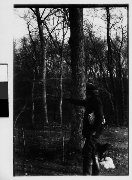 [Four 35mm Film Frames: Elderly Man in Woods Carrying Newspaper with Dog on Leash], Walker Evans (American, St. Louis, Missouri 1903–1975 New Haven, Connecticut), Film negative