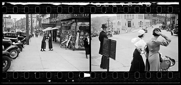 [Two 35mm Film Frames: Main Street, Ossining, New York?], Walker Evans (American, St. Louis, Missouri 1903–1975 New Haven, Connecticut), Film negative