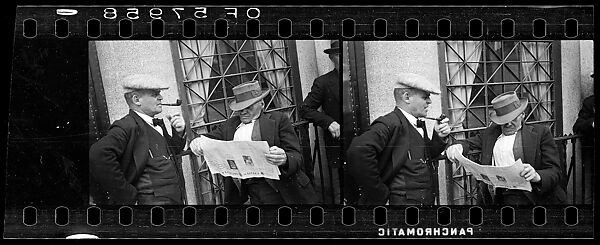 [Two 35mm Film Frames: Two Men on Street, Ossining, New York], Walker Evans (American, St. Louis, Missouri 1903–1975 New Haven, Connecticut), Film negative