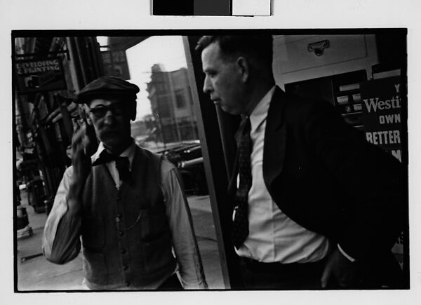 Walker Evans | [Two 35mm Film Frames: Two Men on Sidewalk, Ossining ...