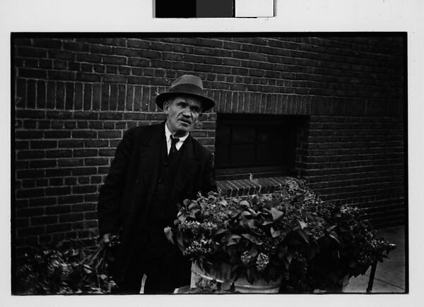[Two 35mm Film Frames: Vendor with Flowers in Baby Carriage on Sidewalk], Walker Evans (American, St. Louis, Missouri 1903–1975 New Haven, Connecticut), Film negative 