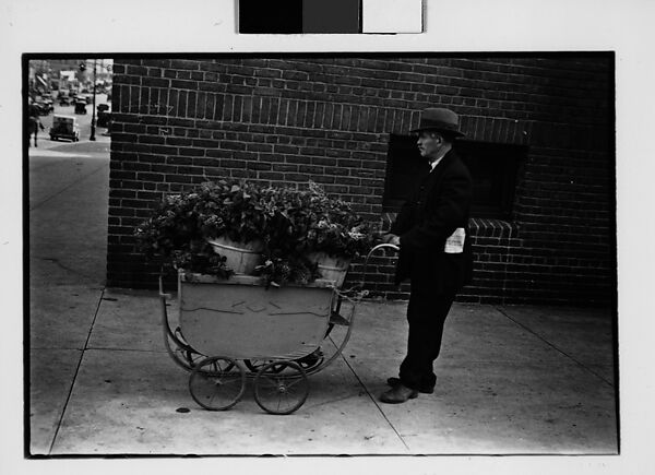 [Two 35mm Film Frames: Vendor with Flowers in Baby Carriage on Sidewalk], Walker Evans (American, St. Louis, Missouri 1903–1975 New Haven, Connecticut), Film negative
