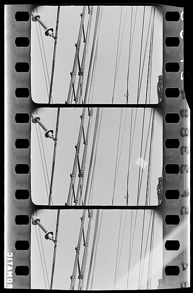 [South Seas: Three Motion Picture Film Frames of Cressida Rigging], Walker Evans (American, St. Louis, Missouri 1903–1975 New Haven, Connecticut), Film negative