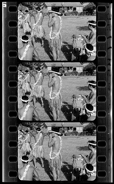 [South Seas: Three Motion Picture Film Frames of Dancing Group], Walker Evans (American, St. Louis, Missouri 1903–1975 New Haven, Connecticut), Film negative
