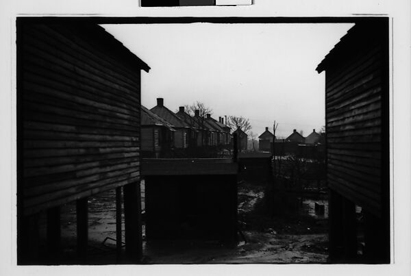 [Five 35mm Film Frames: Wooden Company Houses, Horice's Fish Market, Southeastern U.S.], Walker Evans (American, St. Louis, Missouri 1903–1975 New Haven, Connecticut), Film negative