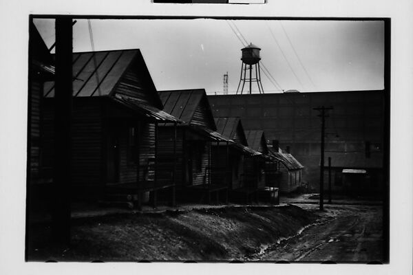 [Five 35mm Film Frames: Wooden Company Houses, Horice's Fish Market, Southeastern U.S.], Walker Evans (American, St. Louis, Missouri 1903–1975 New Haven, Connecticut), Film negative 