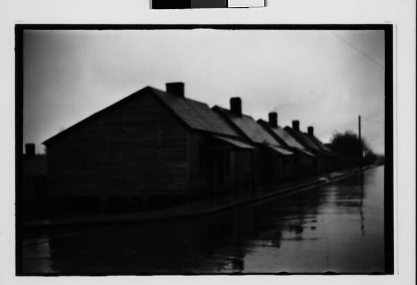 [Five 35mm Film Frames: Horice's Fish Market, Wooden Company Houses, Brick Italianate Revival Building, Southeastern U.S.], Walker Evans (American, St. Louis, Missouri 1903–1975 New Haven, Connecticut), Film negative
