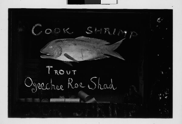 [Three 35mm Film Frames: Blumenthal's Five-and-Dime Store on Corner, Painted Fish Store Sign, Savannah Vicinity, Georgia], Walker Evans (American, St. Louis, Missouri 1903–1975 New Haven, Connecticut), Film negative
