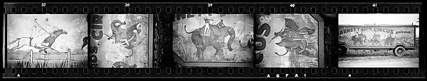 [Five 35mm Film Frames: Painted Circus Wagon Southeastern U.S.], Walker Evans (American, St. Louis, Missouri 1903–1975 New Haven, Connecticut), Film negative