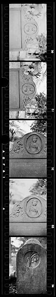 [Five 35mm Film Frames: Gravestone, Southeastern U.S.?], Walker Evans (American, St. Louis, Missouri 1903–1975 New Haven, Connecticut), Film negative
