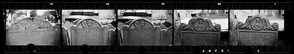 [Five 35mm Film Frames: Gravestone, Southeastern U.S.?], Walker Evans (American, St. Louis, Missouri 1903–1975 New Haven, Connecticut), Film negative