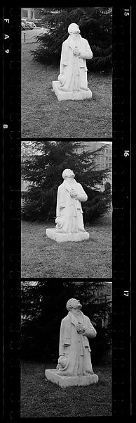[Three 35mm Film Frames: Kneeling "Brother Bryan" Monument, Birmingham, Alabama?], Walker Evans (American, St. Louis, Missouri 1903–1975 New Haven, Connecticut), Film negative