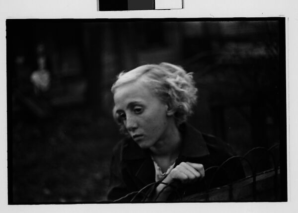 [Five 35mm Film Frames: Girl Leaning on Wire Fence in Yard, Vicinity Bethlehem, Pennsylvania], Walker Evans (American, St. Louis, Missouri 1903–1975 New Haven, Connecticut), Film negative