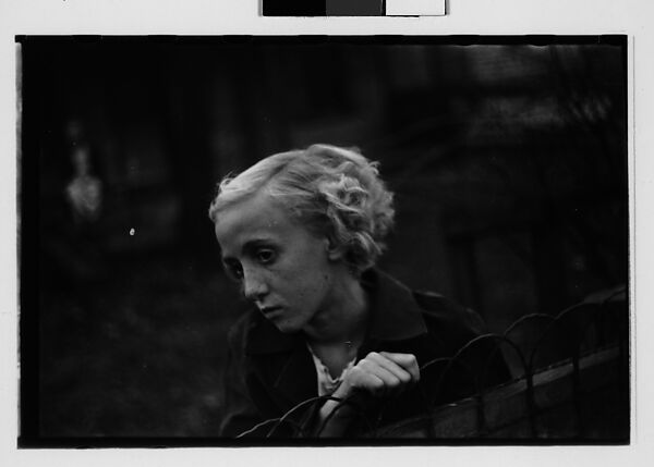 [Five 35mm Film Frames: Girl Leaning on Wire Fence in Yard, Vicinity Bethlehem, Pennsylvania], Walker Evans (American, St. Louis, Missouri 1903–1975 New Haven, Connecticut), Film negative