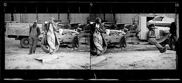 [Two 35mm Film Frames: Men Seated and Leaning on Truck, Georgia], Walker Evans (American, St. Louis, Missouri 1903–1975 New Haven, Connecticut), Film negative