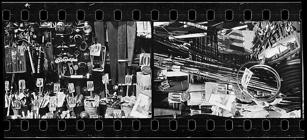 [Two 35mm Film Frames: Hardware Store Display, Brooklyn, New York], Walker Evans (American, St. Louis, Missouri 1903–1975 New Haven, Connecticut), Film negative