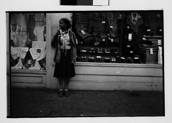 [Two 35mm Film Frames: Young Woman Outside Clothing Store, Georgia], Walker Evans (American, St. Louis, Missouri 1903–1975 New Haven, Connecticut), Film negative