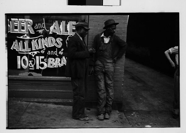 [Two 35mm Film Frames: Two Men in Front of Liquor Store Window, Georgia], Walker Evans (American, St. Louis, Missouri 1903–1975 New Haven, Connecticut), Film negative 