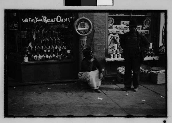 [Two 35mm Film Frames: Street Conversation Outside General Store, Georgia], Walker Evans (American, St. Louis, Missouri 1903–1975 New Haven, Connecticut), Film negative 