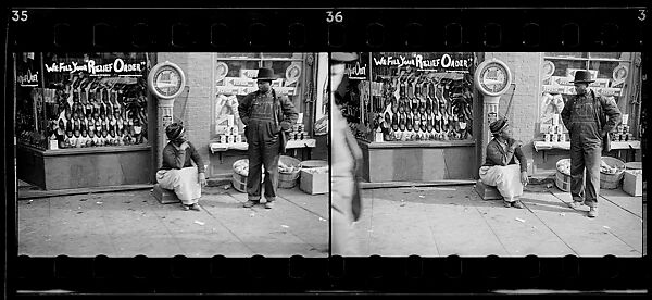 [Two 35mm Film Frames: Street Conversation Outside General Store, Georgia], Walker Evans (American, St. Louis, Missouri 1903–1975 New Haven, Connecticut), Film negative