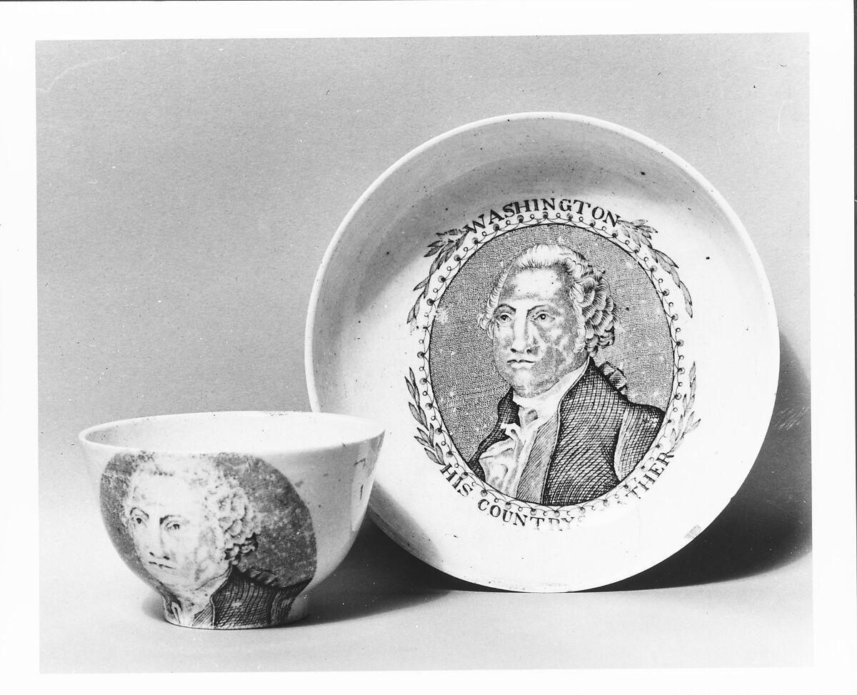 Cup and Saucer, Ralph Hall &amp; Son (active 1836–1841), Earthenware, transfer-printed, British (American market) 