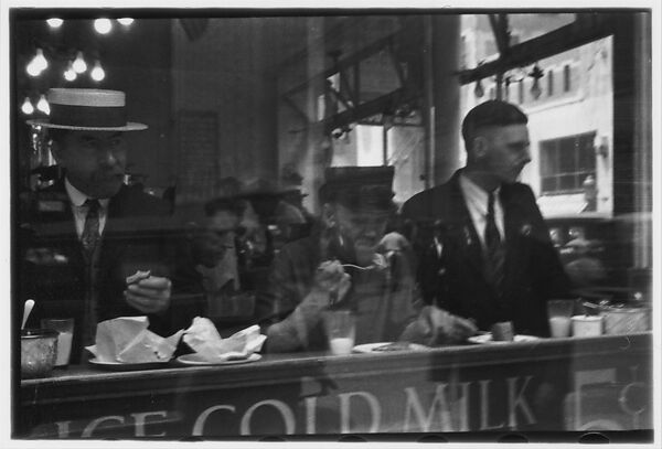 [Two 35mm Film Frames: Men Eating at Lunch Counter Window, Lexington Avenue, New York City], Walker Evans (American, St. Louis, Missouri 1903–1975 New Haven, Connecticut), Film negative 