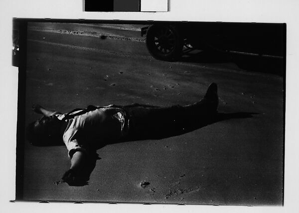 [Two 35mm Film Frames: Peter Sekaer Lying on Sand, Louisiana or Mississippi], Walker Evans (American, St. Louis, Missouri 1903–1975 New Haven, Connecticut), Film negative