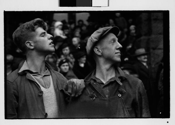 [Three 35mm Film Frames: Two Young Men at Parade, Johnstown, Pennsylvania], Walker Evans (American, St. Louis, Missouri 1903–1975 New Haven, Connecticut), Film negative