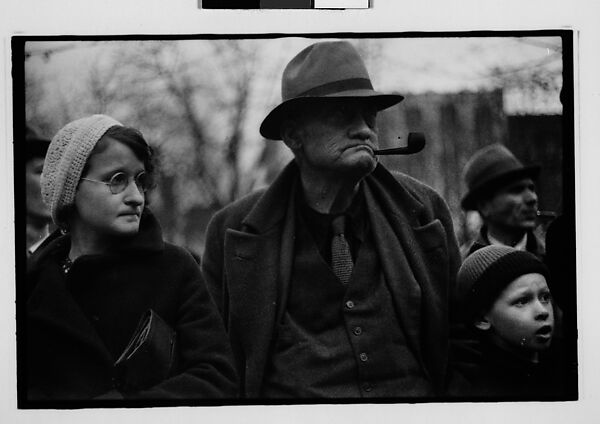 [Four 35mm Film Frames: Old Man, Woman, and Child Watching Parade, Johnstown, Pennsylvania], Walker Evans (American, St. Louis, Missouri 1903–1975 New Haven, Connecticut), Film negative