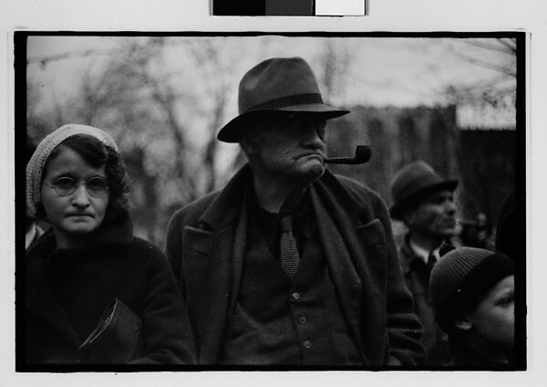 [Four 35mm Film Frames: Old Man, Woman, and Child Watching Parade, Johnstown, Pennsylvania], Walker Evans (American, St. Louis, Missouri 1903–1975 New Haven, Connecticut), Film negative