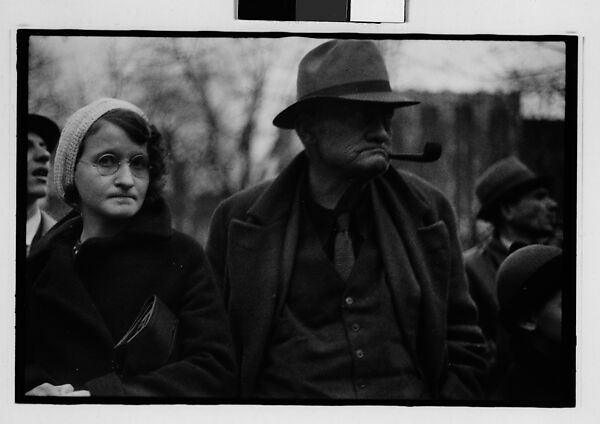 [Four 35mm Film Frames: Old Man, Woman, and Child Watching Parade, Johnstown, Pennsylvania], Walker Evans (American, St. Louis, Missouri 1903–1975 New Haven, Connecticut), Film negative