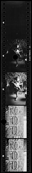 [Four 35mm Film Frames: Man Asleep in Armchair with Magazine in Lap, Movie Posters, Pennsylvania], Walker Evans (American, St. Louis, Missouri 1903–1975 New Haven, Connecticut), Film negative