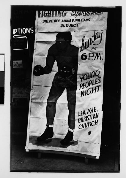 [Five 35mm Film Frames: Theater Lobby and Posters, Double Feature Movie Posters "The Man from Guntown" and "I Hate Women", Boxing Poster, Pennsylvania], Walker Evans (American, St. Louis, Missouri 1903–1975 New Haven, Connecticut), Film negative