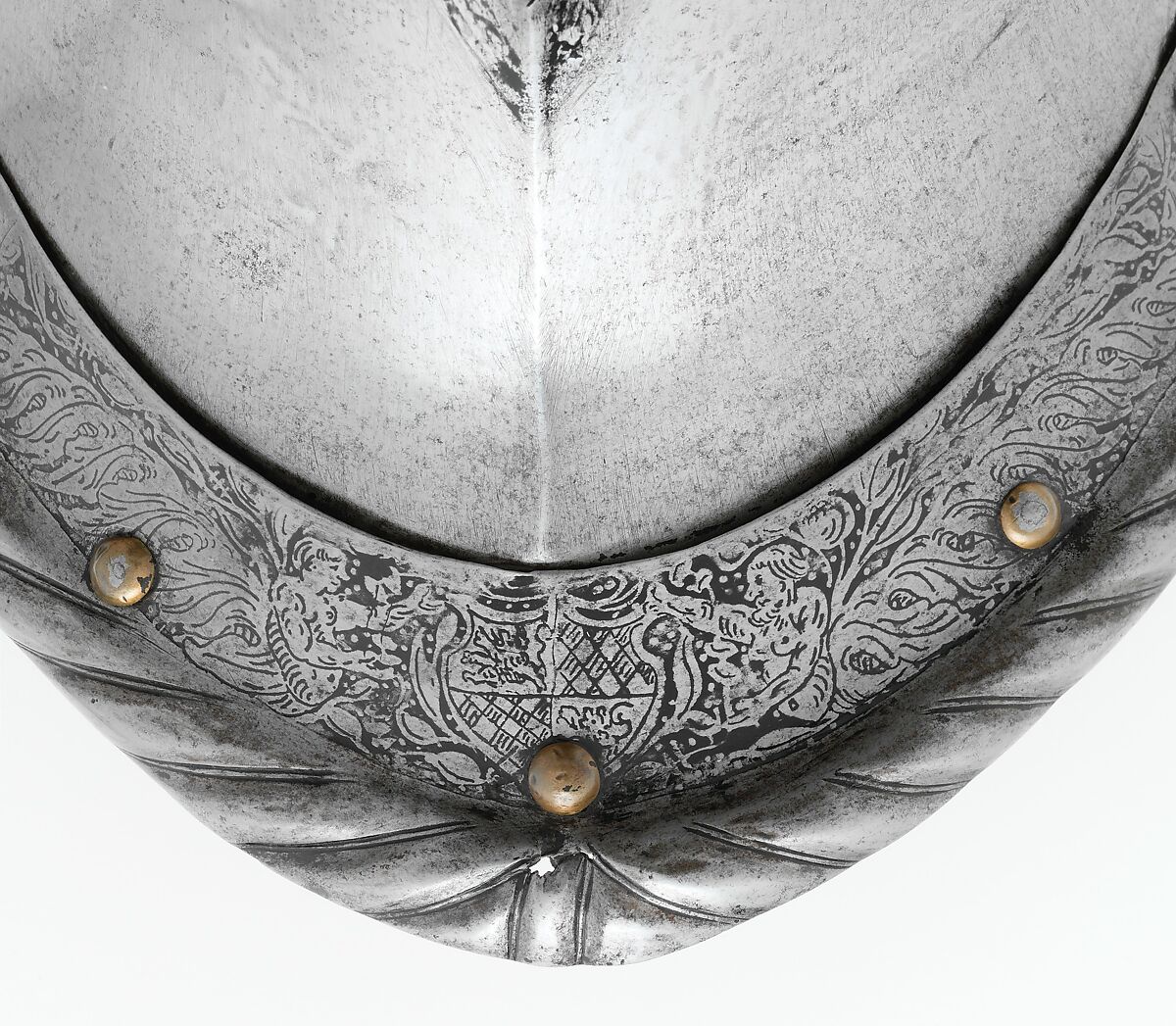 Shaffron (Horse's Head Defense) of Ottheinrich, Count Palatine of the Rhine (1502–1559), Steel, copper alloy, leather, German, probably Nuremberg