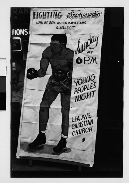 [Five 35mm Film Frames: Boxing Poster, Neon Sign at Night: "Christ Saves", House with Mansard Roof, Pennsylvania], Walker Evans (American, St. Louis, Missouri 1903–1975 New Haven, Connecticut), Film negative 