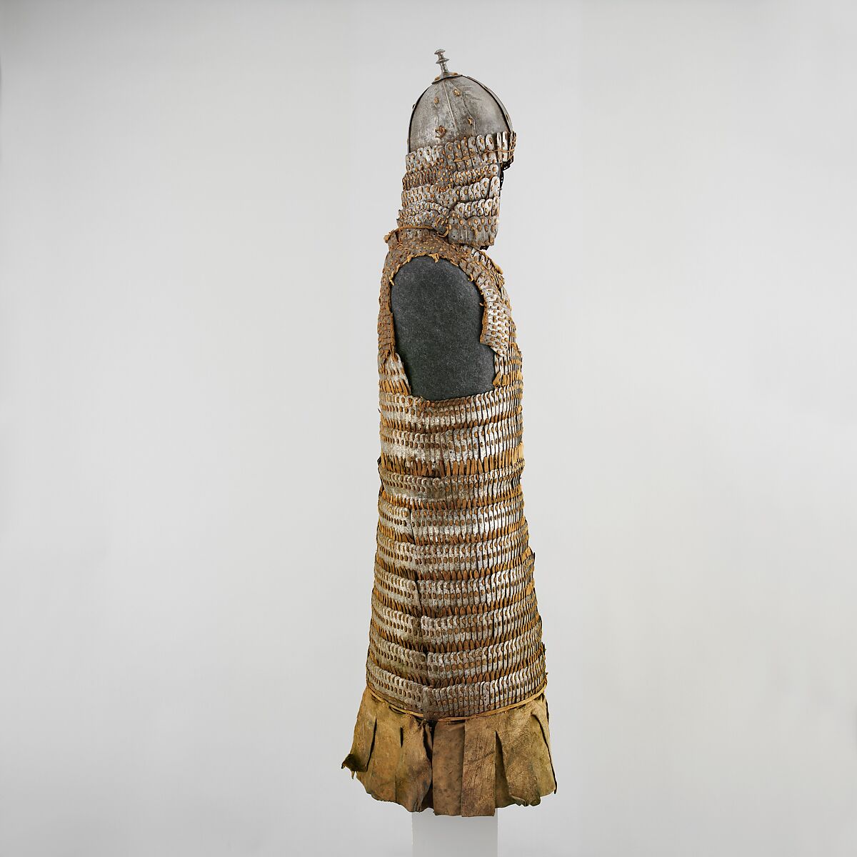 Lamellar Armor (Byang Bu'i Khrab) and Helmet, Iron, leather, Tibetan