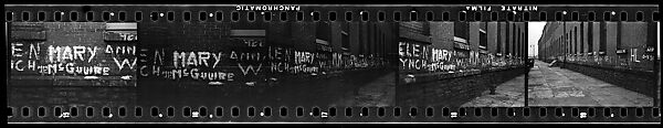 [Five 35mm Film Frames: Graffiti, New York City], Walker Evans (American, St. Louis, Missouri 1903–1975 New Haven, Connecticut), Film negative