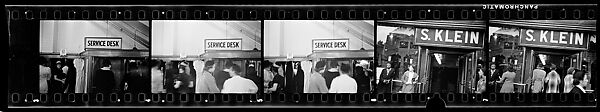[Five 35mm Film Frames: Klein's Department Store, Union Square, New York City], Walker Evans (American, St. Louis, Missouri 1903–1975 New Haven, Connecticut), Film negative