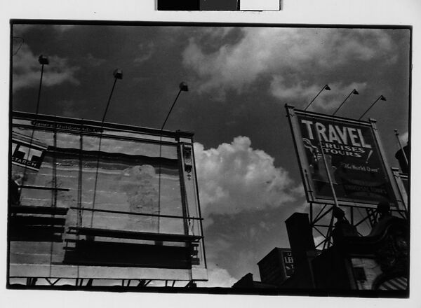 [Three 35mm Film Frames: Billboards with Painter on Scaffolding, New York City], Walker Evans (American, St. Louis, Missouri 1903–1975 New Haven, Connecticut), Film negative