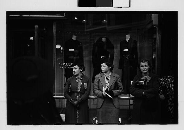 [Five 35mm Film Frames: Bystanders Outside Klein's Department Store, Union Square, New York City], Walker Evans (American, St. Louis, Missouri 1903–1975 New Haven, Connecticut), Film negative