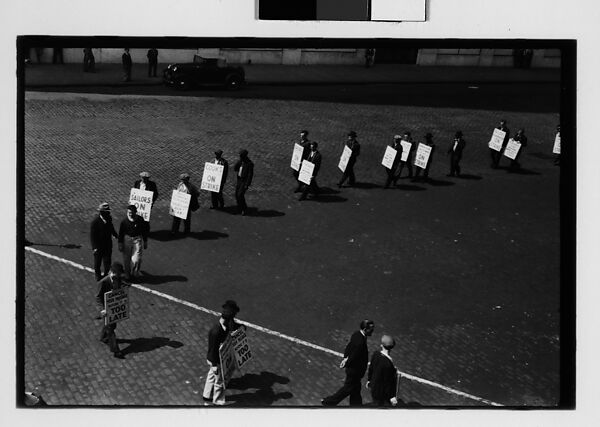 [Two 35mm Film Frames: Picket Lines, South Street, New York City], Walker Evans (American, St. Louis, Missouri 1903–1975 New Haven, Connecticut), Film negative 