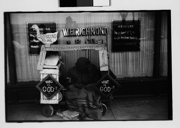 [Five 35mm Film Frames: Red Cross Nurse, Memphis, Tennessee or Forrest City, Arkansas; Street Preacher and Wagon on Sidewalk, Memphis, Tennessee], Walker Evans (American, St. Louis, Missouri 1903–1975 New Haven, Connecticut), Film negative