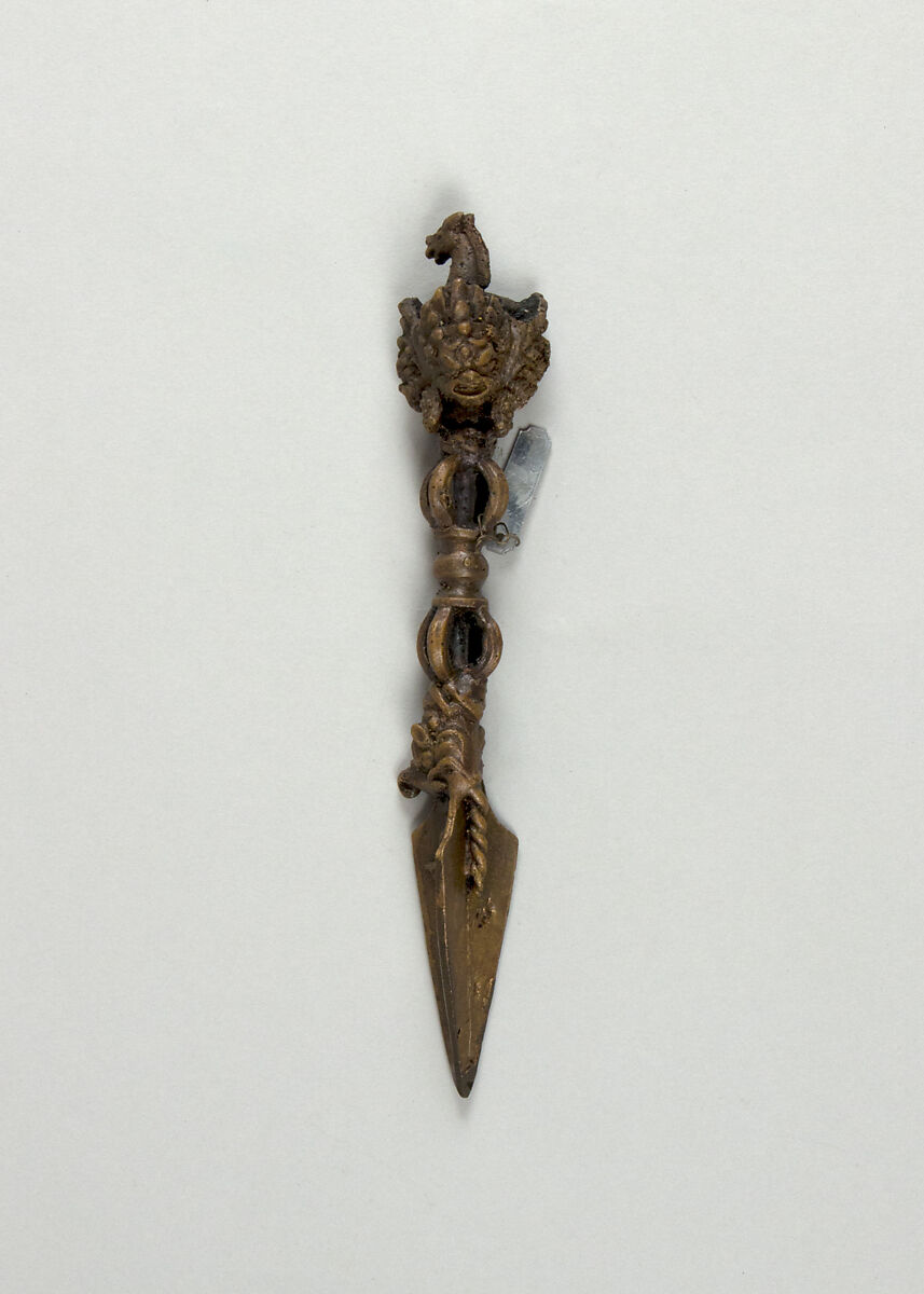 Ritual Dagger (Phur Pa), Brass, Tibetan 