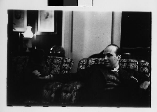 [Five 35mm Film Frames: Gifford Cochran and Unidentified Man in Library, Croton Falls, New York], Walker Evans (American, St. Louis, Missouri 1903–1975 New Haven, Connecticut), Film negative