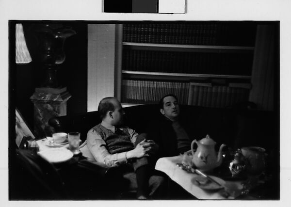 [Five 35mm Film Frames: Gifford Cochran and Unidentified Man in Library, Croton Falls, New York], Walker Evans (American, St. Louis, Missouri 1903–1975 New Haven, Connecticut), Film negative 