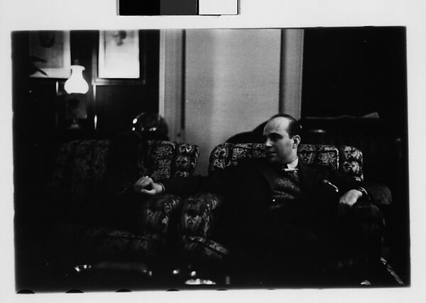 [Five 35mm Film Frames: Gifford Cochran in Library, Croton Falls, New York], Walker Evans (American, St. Louis, Missouri 1903–1975 New Haven, Connecticut), Film negative