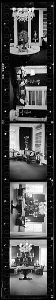 [Five 35mm Film Frames: Library in Residence of Gifford Cochran, Croton Falls, New York], Walker Evans (American, St. Louis, Missouri 1903–1975 New Haven, Connecticut), Film negative